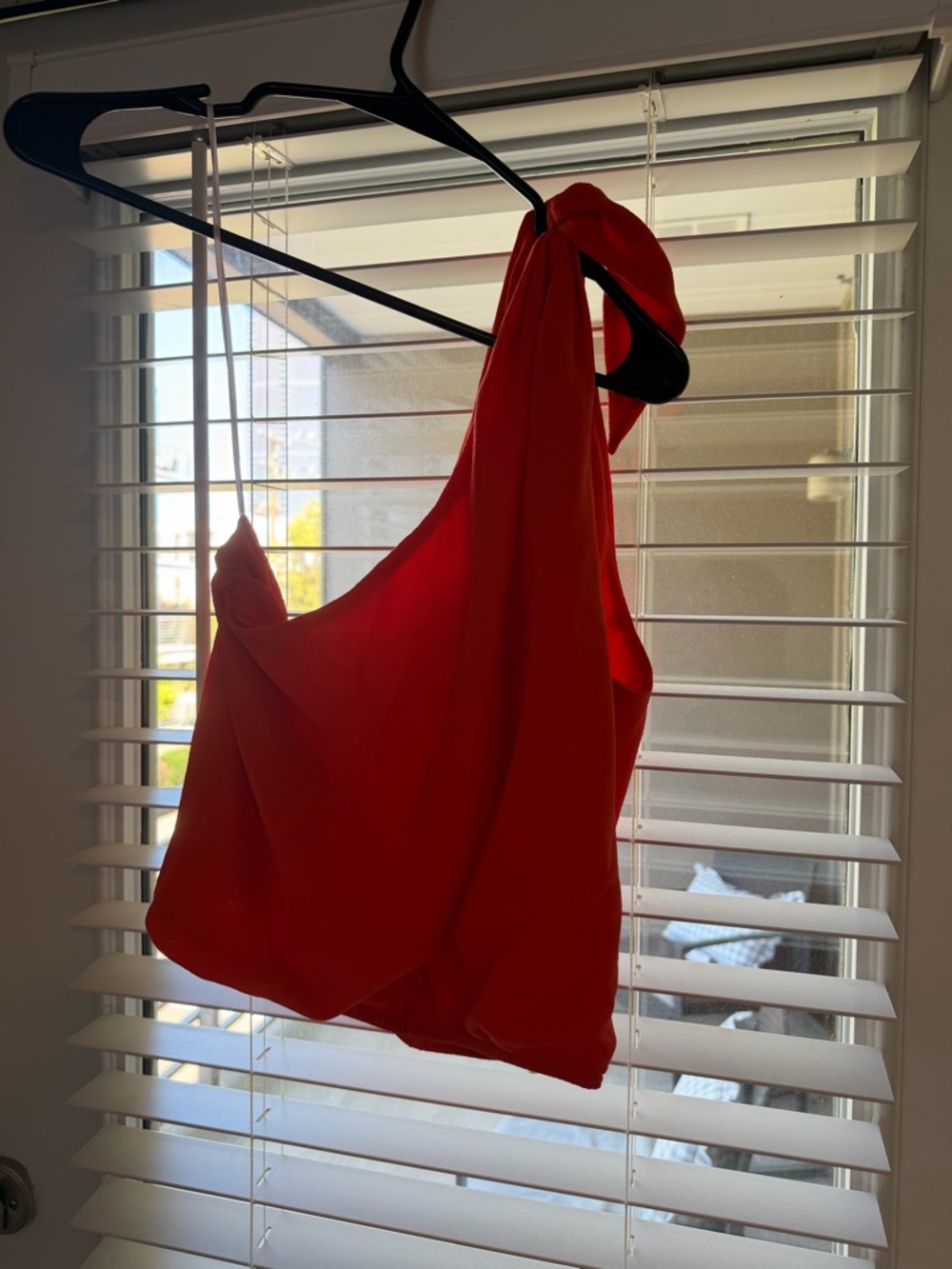 Bright Orange One-Shoulder Top